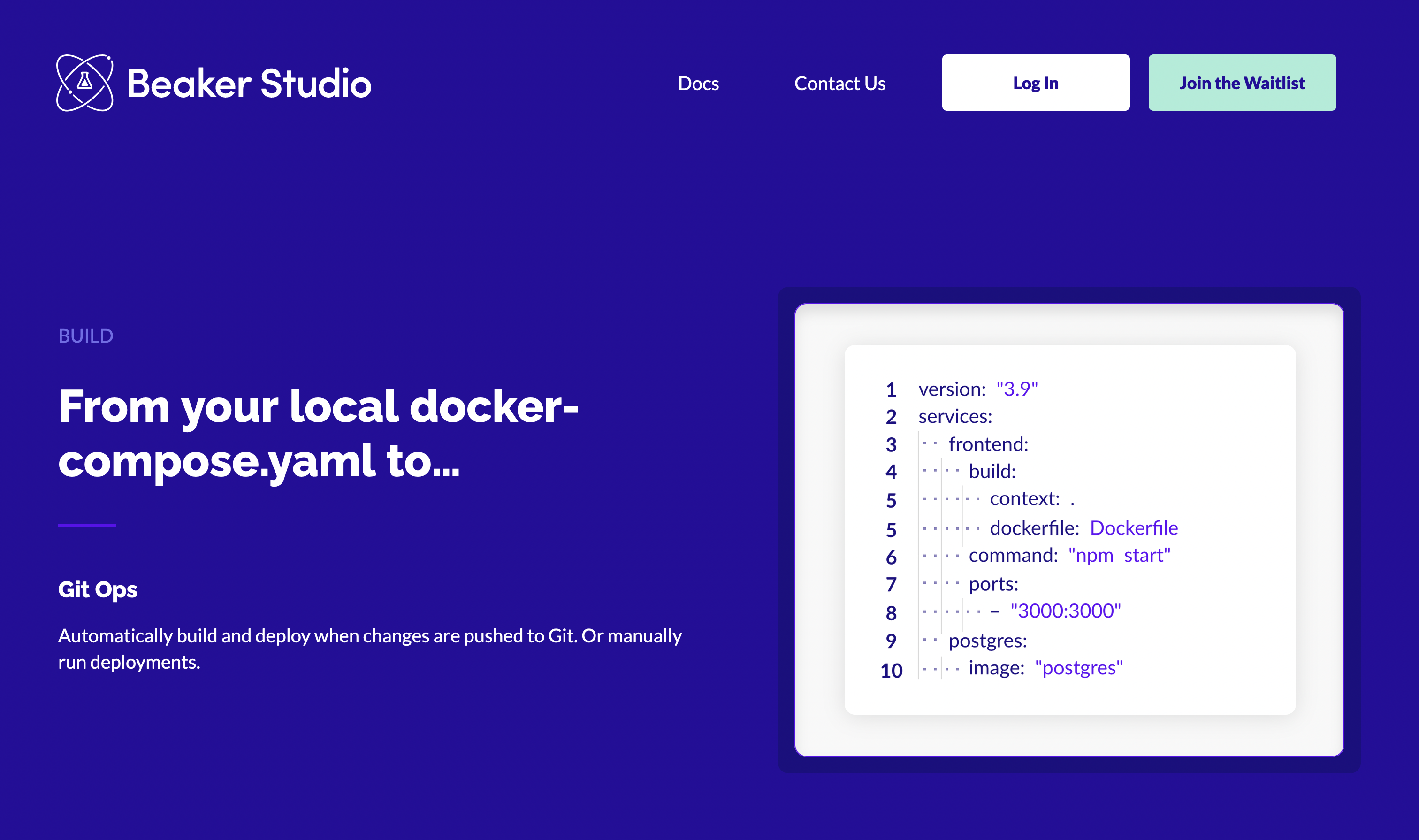 From your local docker-compose.yaml to...